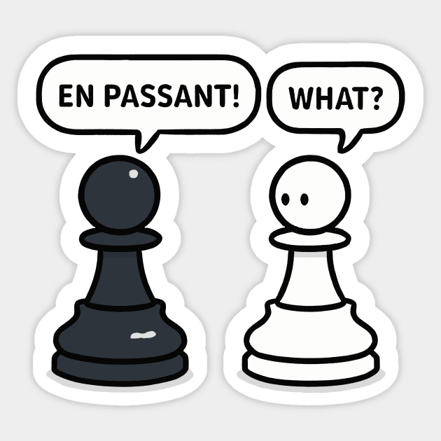 En Passant Chess Sticker by CreativeSage